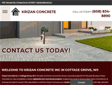 Tablet Screenshot of krizanconcreteinc.com